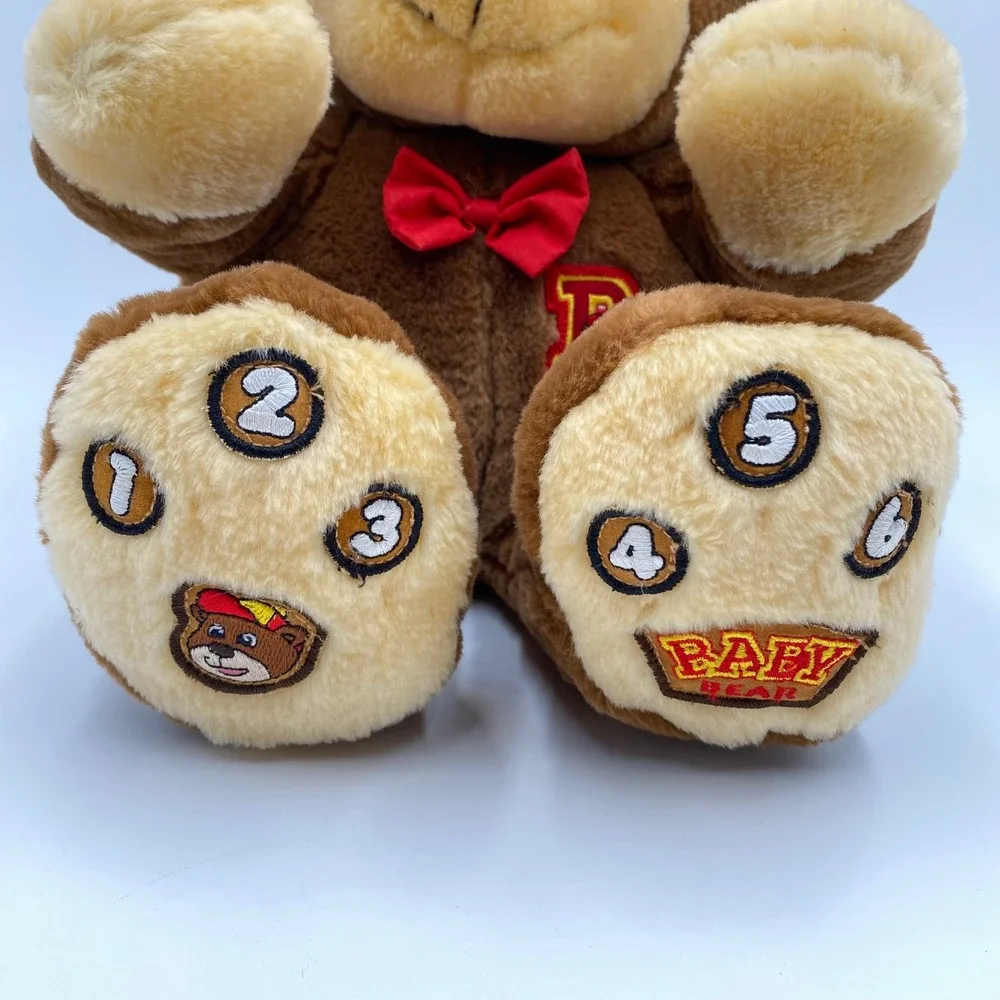 Vintage 1998 Baby Bear Plush Toy Storytelling Bow Tie Hat General Creations FLAW